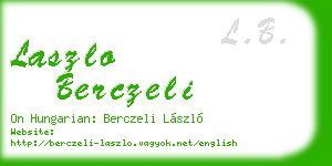 laszlo berczeli business card