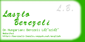 laszlo berczeli business card